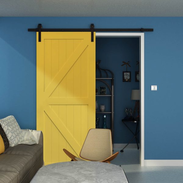 Satin Nickel Barn Door Hardware Kit - Image 2